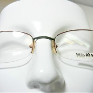 VERA WANG EYEGLASSES MOD. V123 BROWN/GREEN- SEMIRI